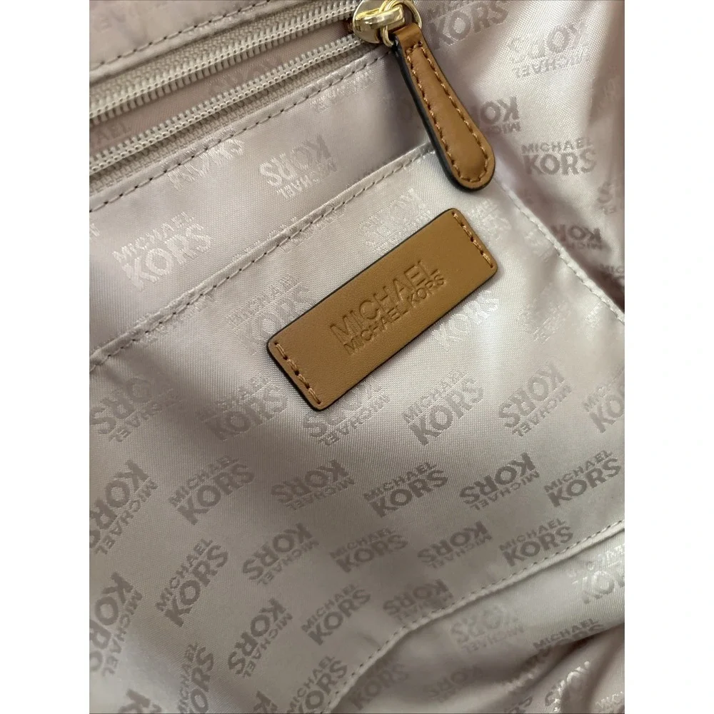 Michael Kors Jetset Bright Yellow Canvas With‎ Brown Trim